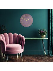 Thomas Kent Clocks Pink 12" Arabic Wall Clock - Image 1 of 2