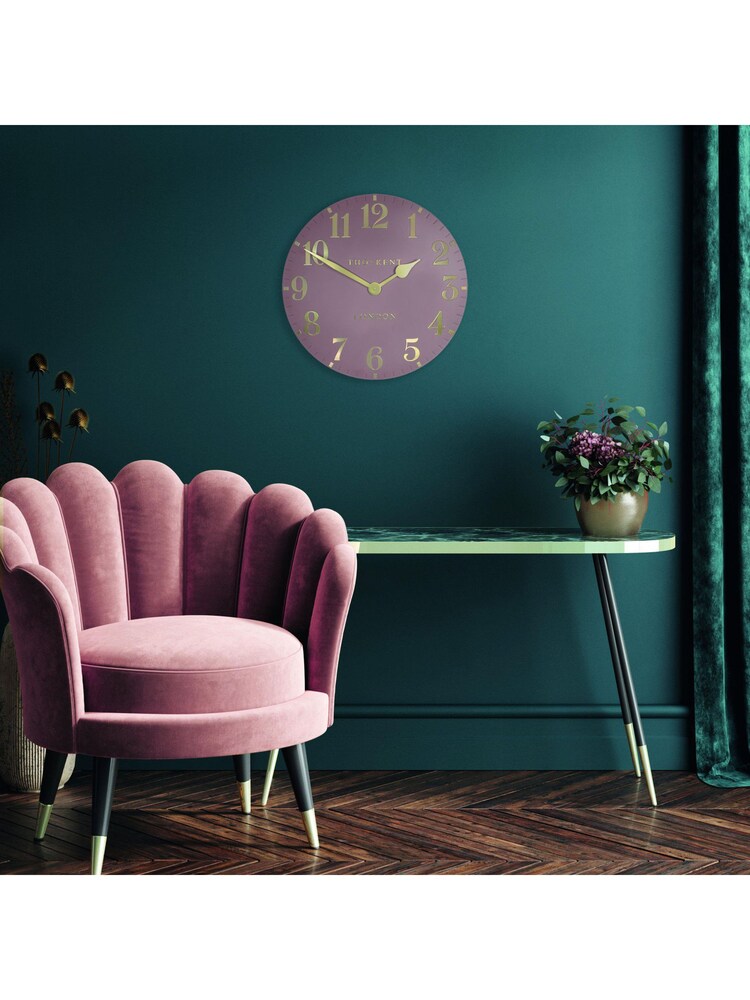 Thomas Kent Clocks Pink 12" Arabic Wall Clock - Image 1 of 2