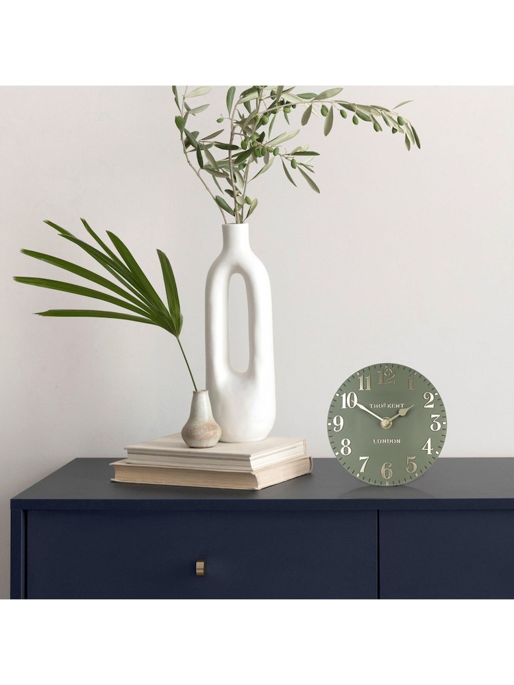 Thomas Kent Clocks Green 6 Inch Arabic Mantel Clock - Image 1 of 2
