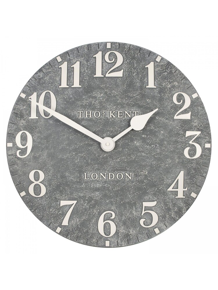 Thomas Kent Clocks Grey 20" Outdoor Arabic Wall Clock - Image 2 of 3
