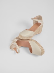 LK Bennett Natural Marissa Leather Ankle Strap Espadrilles - Image 3 of 4