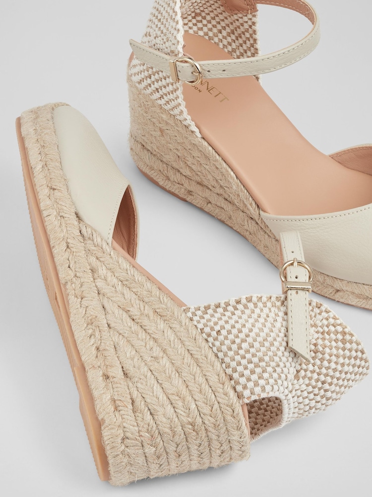 LK Bennett Natural Marissa Leather Ankle Strap Espadrilles - Image 4 of 4