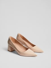 LK Bennett Sloane Patent Leather Block čevlji z visoko peto Courts - Slika 2 iz 4