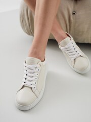 LK Bennett Natural Sigture Leather Trainers - Image 2 of 3