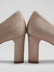 LK Bennett Beige Natural Winola Suede Round Toe Courts - Image 4 of 4