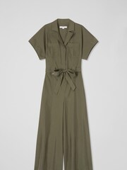 LK Bennett Green Isla Utility Wide Leg Jumpsuit - Image 4 of 4