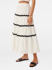 Forever New White Lissy Ric Rac Maxi Skirt - Image 3 of 5