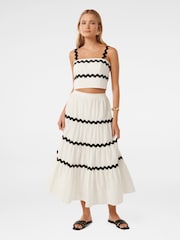 Forever New White Lissy Ric Rac Maxi Skirt - Image 5 of 5