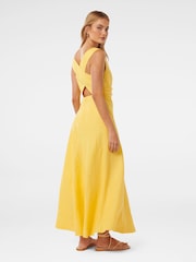 Forever New Yellow Pure Linen Tania Dress - Image 4 of 4