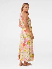 Forever New Cream Pure Linen Elle One Shoulder Midi Dress - Image 4 of 4
