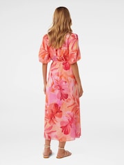Forever New Pink Loren Puff Sleeves Midi Dress - Image 2 of 4