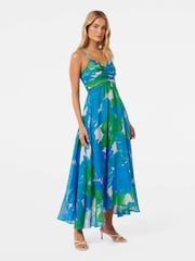 Forever New Blue Jolie Strappy Ruched Bodice Maxi Dress - Image 3 of 4