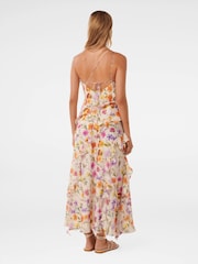 Forever New Cream Belle One Shoulder Ruffle Dress with a touch of Linen - Image 4 of 4