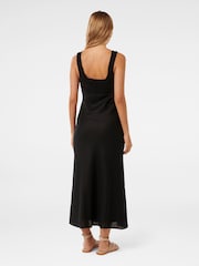 Forever New Black Pure Linen Etta Bow Tie Midi Dress - Image 4 of 4