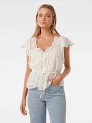 Forever New White Emmy Embroidered Blouse - Image 1 of 5