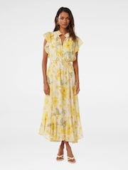 Forever New Maxine Petite Ruffle Sleeves Midi Dress - Bild 1 von 4