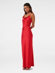 Forever New Red Lucy Petite Satin Cowl Maxi Dress - Image 3 of 4