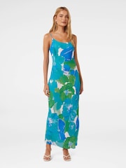 Forever New Blue Valentina Strappy Slip Dress - Image 1 of 4