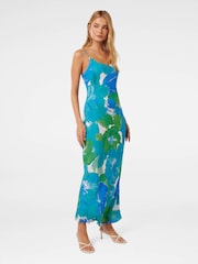 Forever New Blue Valentina Strappy Slip Dress - Image 3 of 4