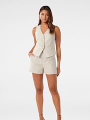 Forever New Natural Pure Linen Lainey Shorts - Image 5 of 5