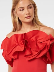 Forever New Red Tasha Rosette Mini Dress - Image 2 of 5