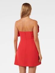 Forever New Red Tasha Rosette Mini Dress - Image 4 of 5