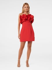 Forever New Red Tasha Rosette Mini Dress - Image 5 of 5