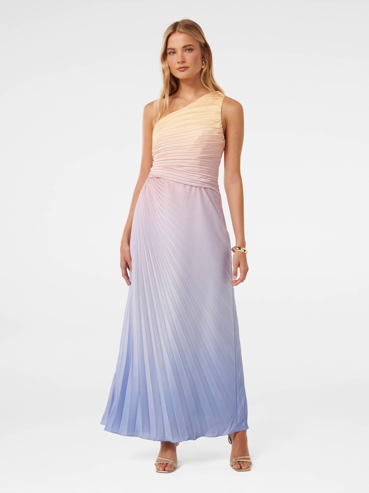 Forever New Cream Paula Pleated One Shoulder Maxi Dress - Image 1 of 4