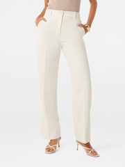 Forever New White Dominique Straight Leg Pants - Image 1 of 5
