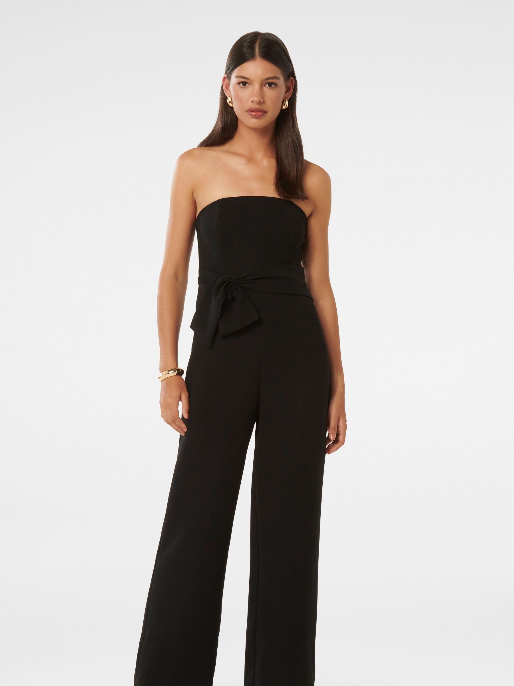 Buy Forever New Black Vicky Strapless Bow Jumpsuit from Next Luxembourg