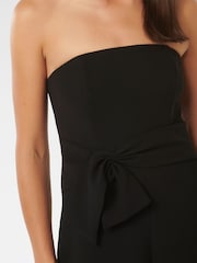 Forever New Black Vicky Strapless Bow Jumpsuit - Image 2 of 4
