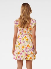 Forever New Cream Pure Linen Bondi Seam Detail Mini Dress - Image 4 of 5