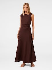 Forever New Brown Pure Linen Tania Dress - Image 1 of 4