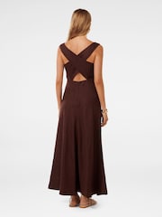 Forever New Brown Pure Linen Tania Dress - Image 4 of 4