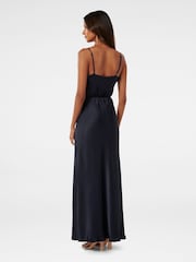 Forever New Blue Lucy Petite Satin Cowl Maxi Dress - Image 3 of 4