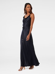 Forever New Blue Lucy Petite Satin Cowl Maxi Dress - Image 4 of 4