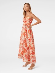 Forever New Red Jolie Strappy Ruched Bodice Maxi Dress - Image 3 of 4