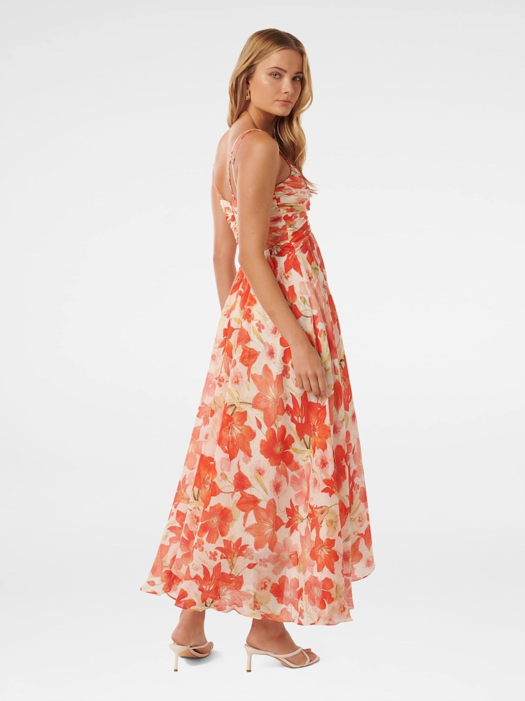 Forever New Red Jolie Strappy Ruched Bodice Maxi Dress - Image 4 of 4 Forever New Red Jolie Strappy Ruched Bodice Maxi Dress - Image 4 of 4