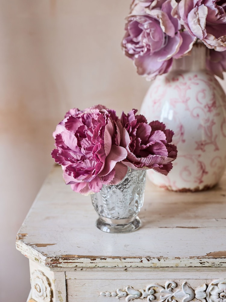 Shabby Chic by Rachel Ashwell® Pale Pink Vintage Roses In Glass Vase - Image 2 of 5