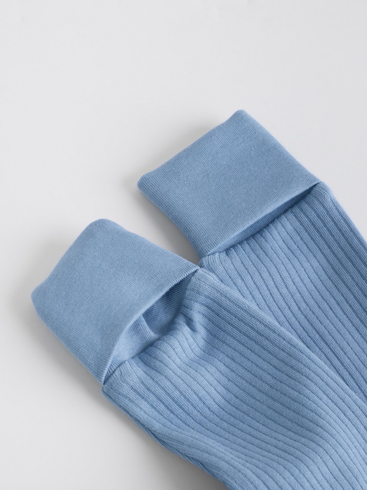 Blue Baby Two Way Zip Footless 100% Cotton Sleepsuits 3 Pack (0mths-3yrs) - Image 13 of 14