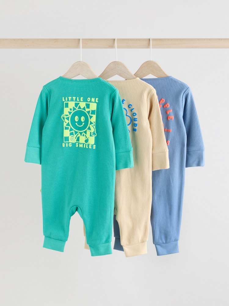 modra - Dojenček Two Way Zip brez stopal 100% Cotton Sleepsuits 3 Paket (0mesec-3leto) - Slika 2 iz 14 modra - Dojenček Two Way Zip brez stopal 100% Cotton Sleepsuits 3 Paket (0mesec-3leto) - Slika 2 iz 14