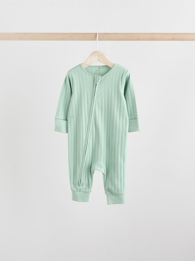 Vert/orange - Lot de 3 dors-bien côtelés sans pieds pour bébé (0mois3ans) - Image 3 of 12