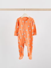 Bright 100% Cotton Two Way Zip Baby Sleepsuits 5 Pack (0mths-2yrs) - Image 7 of 14
