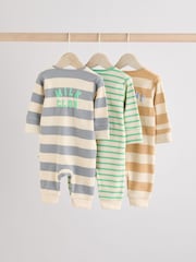 Milk Club Neutral - Baby Two Way Zip Footless Sleepsuits 3 Pack (0mths-3yrs) - Изображение 2 15