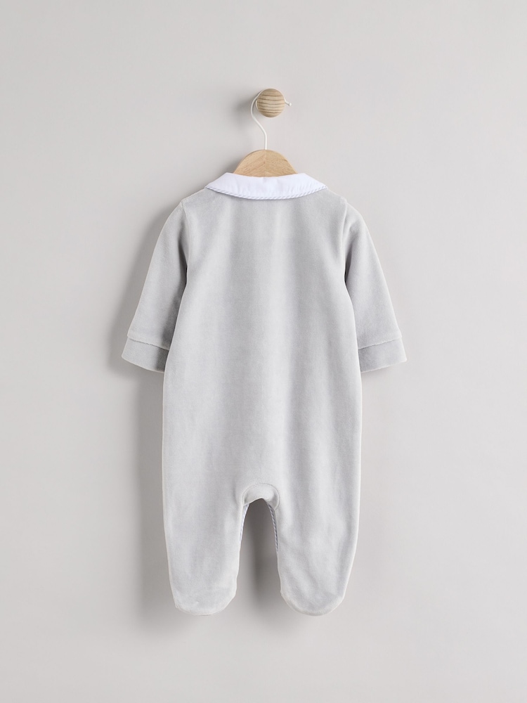 Blue Baby Teddy Bear Textured Sleepsuit (0mths-3yrs) - Image 2 of 7