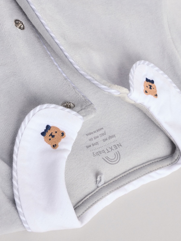 Blue Baby Teddy Bear Textured Sleepsuit (0mths-3yrs) - Image 4 of 7