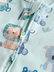 Синий - Two Way Zip Baby Sleepsuits 3 Pack (0mths-2yrs) - Изображение 9 11