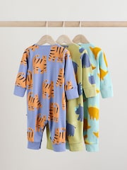 Blue/Green Baby Footless Sleepsuits 3 Pack (0mths-3yrs) - Image 2 of 13
