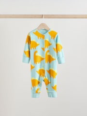 Blue/Green Baby Footless Sleepsuits 3 Pack (0mths-3yrs) - Image 6 of 13