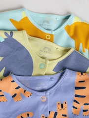 Blue/Green Baby Footless Sleepsuits 3 Pack (0mths-3yrs) - Image 8 of 13